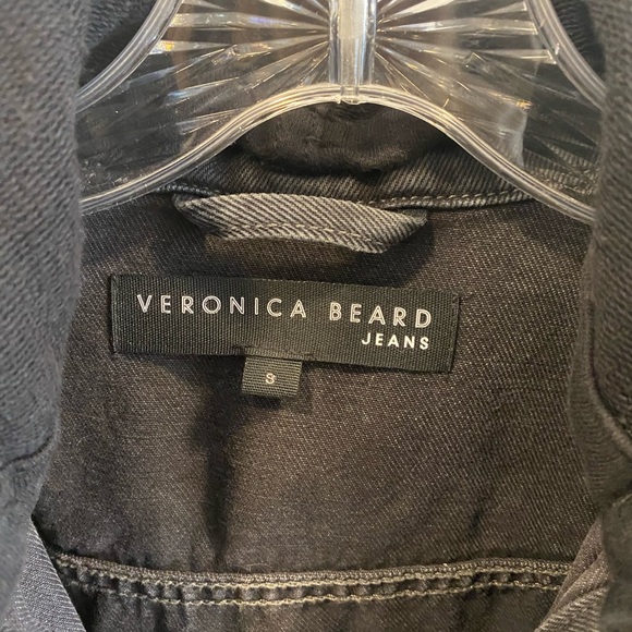Veronica Beard Charcoal Jean Jacket with Hood - Picture 3 of 6